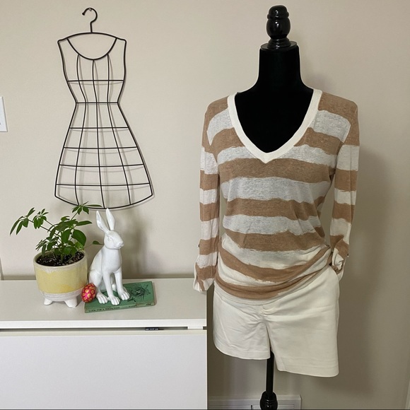 Painted stripe cream and beige sweater - Picture 4 of 5